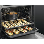 AEG 3000 Sreies BEX33501EM Surround Cook Electric Single Built in Oven with Retractable Dials in Stainless Steel