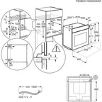 AEG 5000 Series GA5CB501AB Surround Cook with Steam Bake Electric Single Built in Oven with Retractable Dials Black