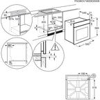 AEG 6000 Series BEB335061W Surround Cook Electric Single Built in Oven with Retractable Dials in White