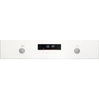 AEG 6000 Series BPS555060W Steam Bake Electric Single Built In Oven with Retractable Dials in White